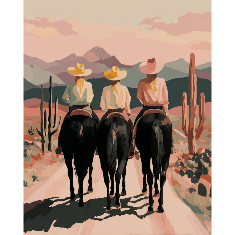 Three on the Trail | Paint by Numbers