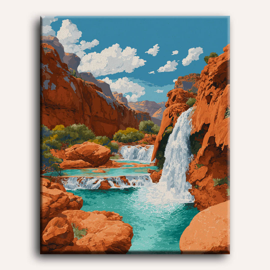 Canyon Falls | Paint by Numbers