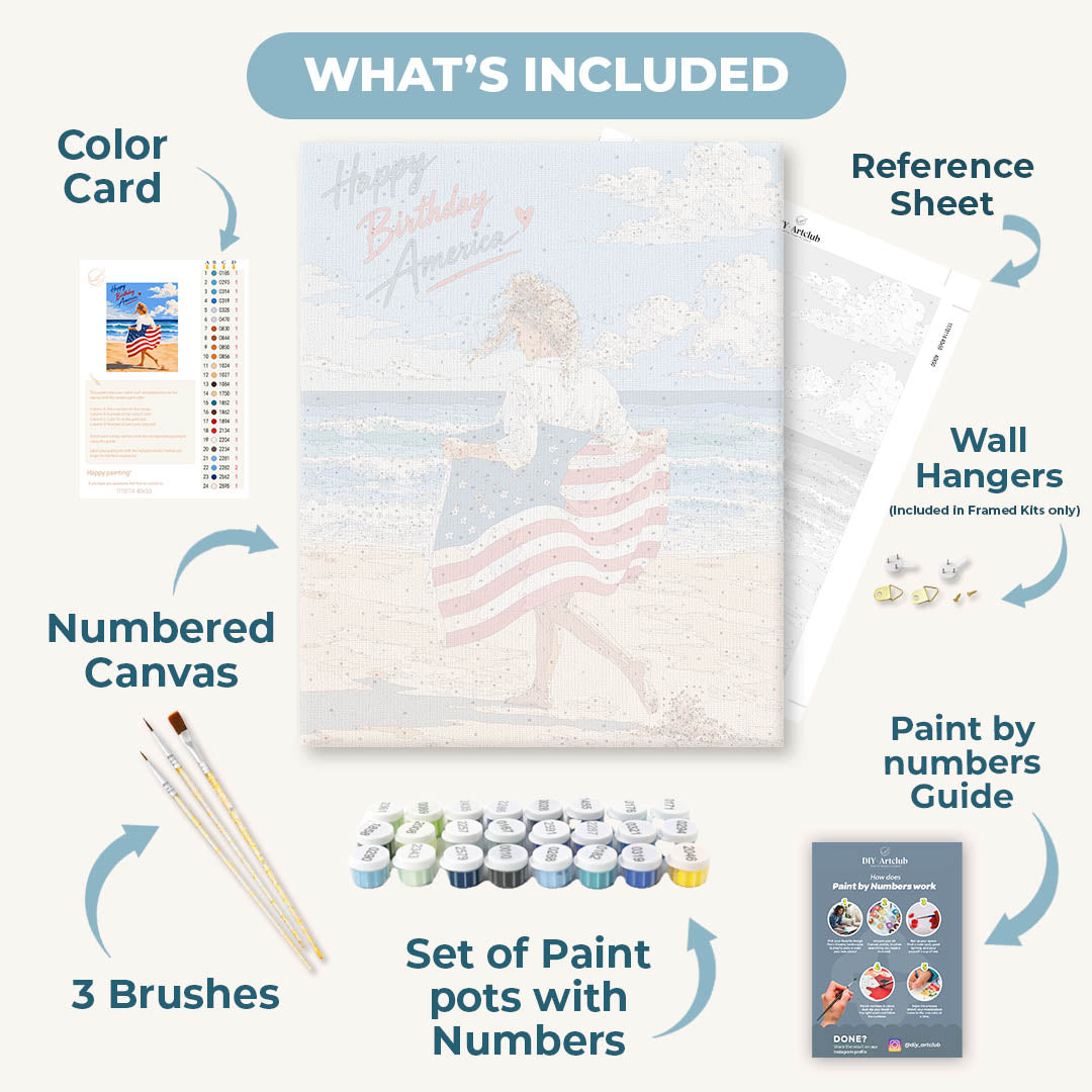 Happy Birthday America | Paint by Numbers