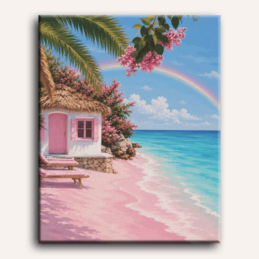 Pink Sand Beach | Paint by Numbers
