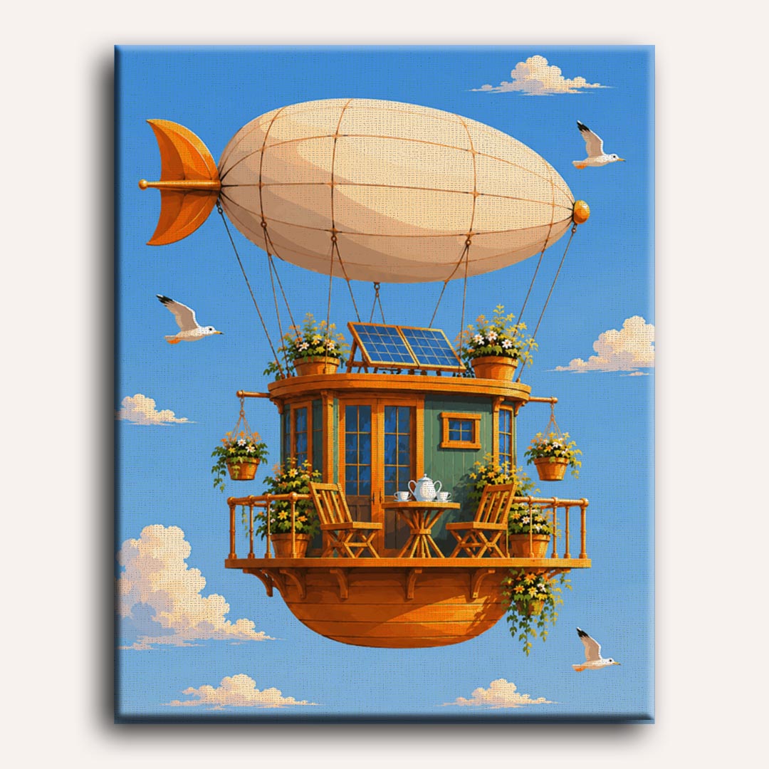 Airship Steambloom | Paint by Numbers