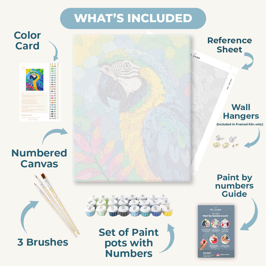 Bright Like Parrot | Paint by Numbers