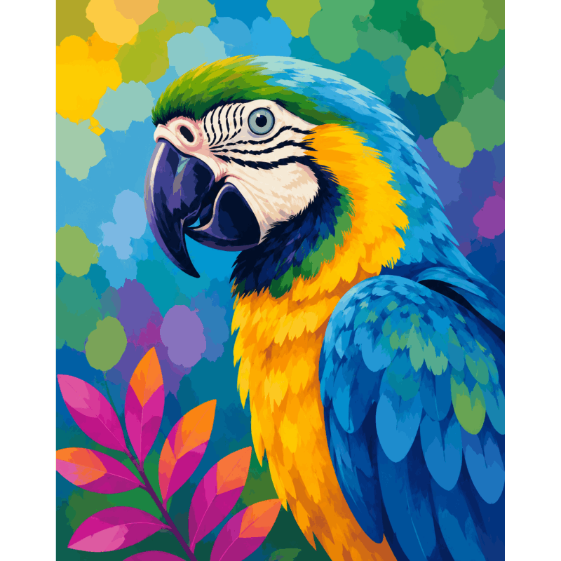Bright Like Parrot | Paint by Numbers