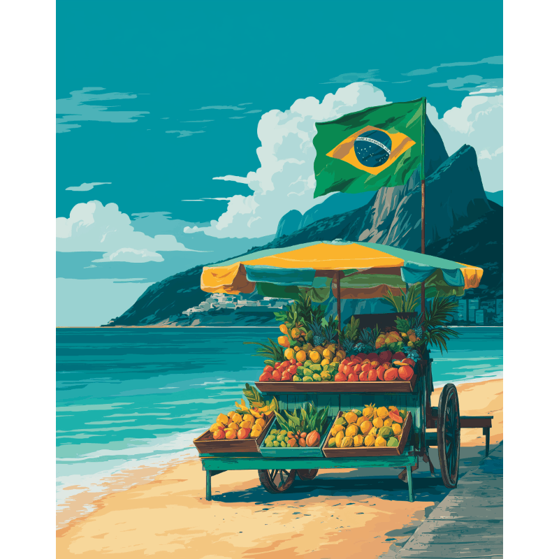 Brazilian Beach | Paint by Numbers