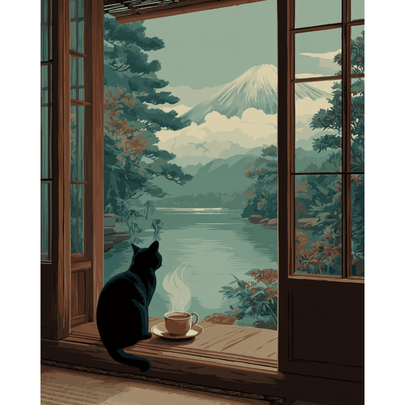 Morning at Fuji | Paint by Numbers