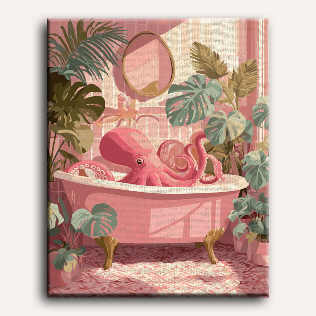 Pink Octo Bath | Paint by Numbers