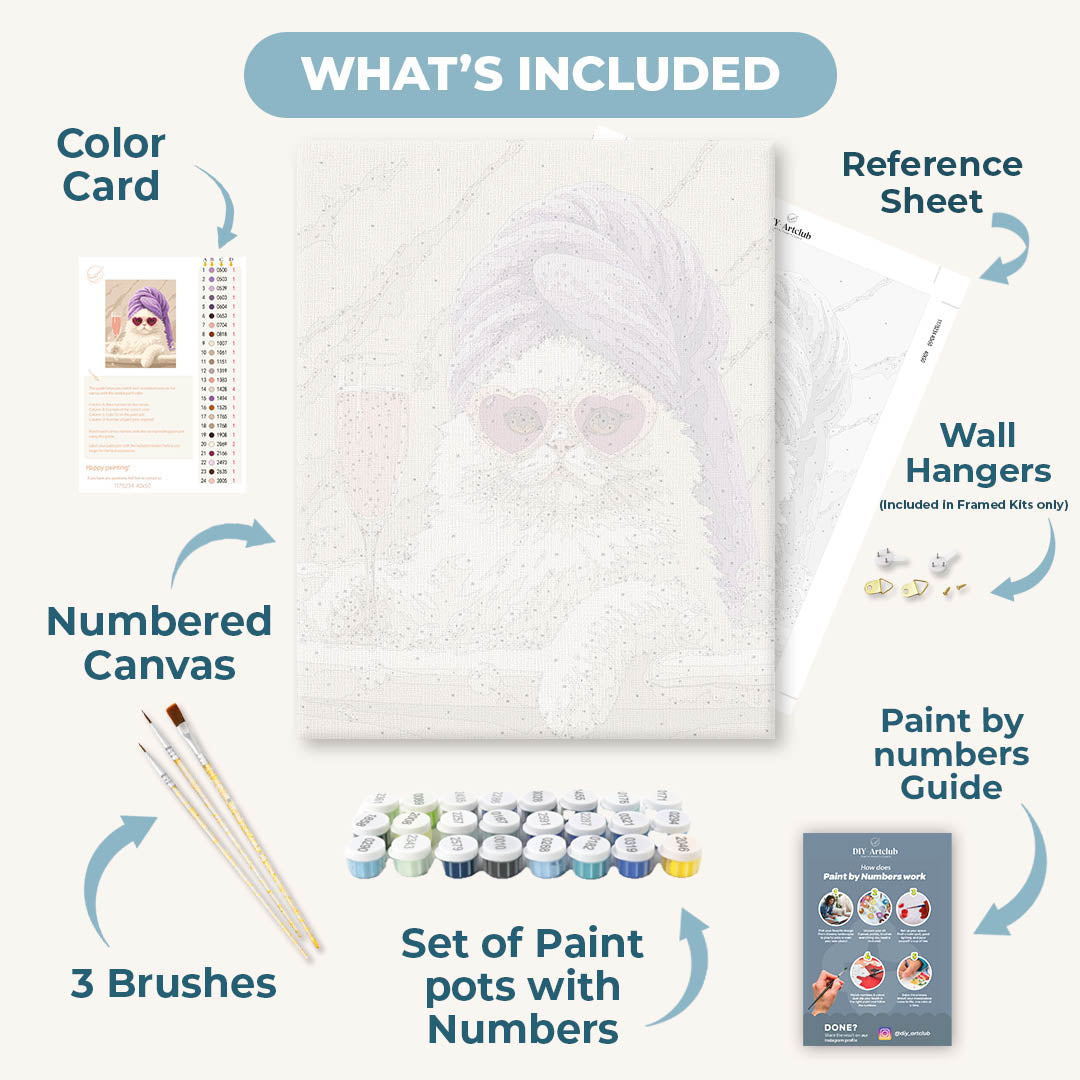 Pampered Purr | Paint by Numbers