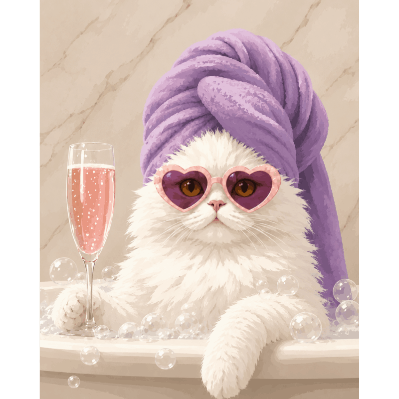 Pampered Purr | Paint by Numbers