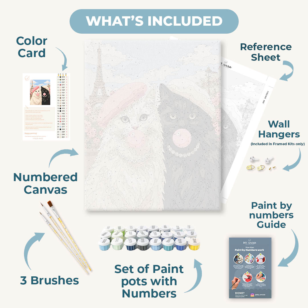 Parisian Purr Glam | Paint by Numbers