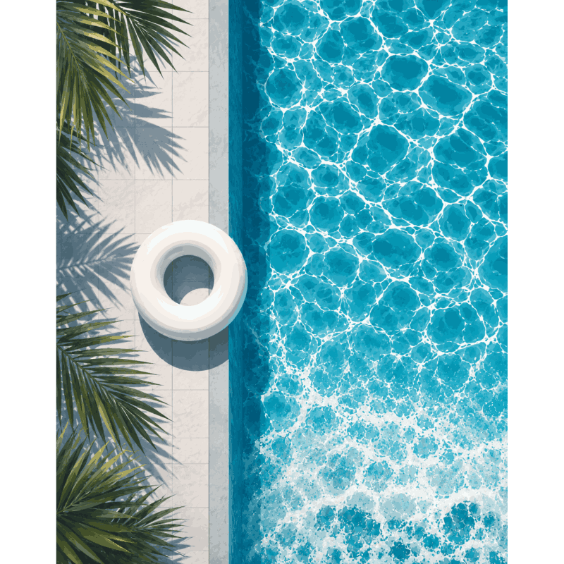 Poolside Escape | Paint by Numbers