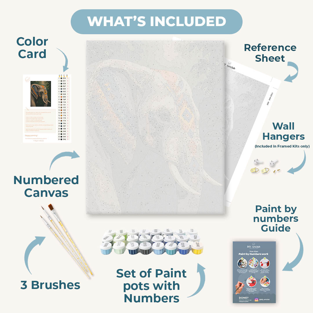 Tribal Elephant | Paint by Numbers