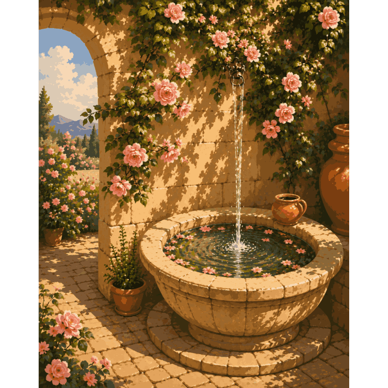 Tuscan Fontana | Paint by Numbers