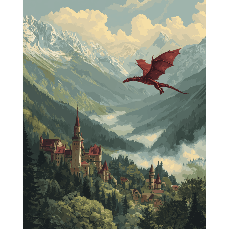 Valley of Dragons | Paint by Numbers