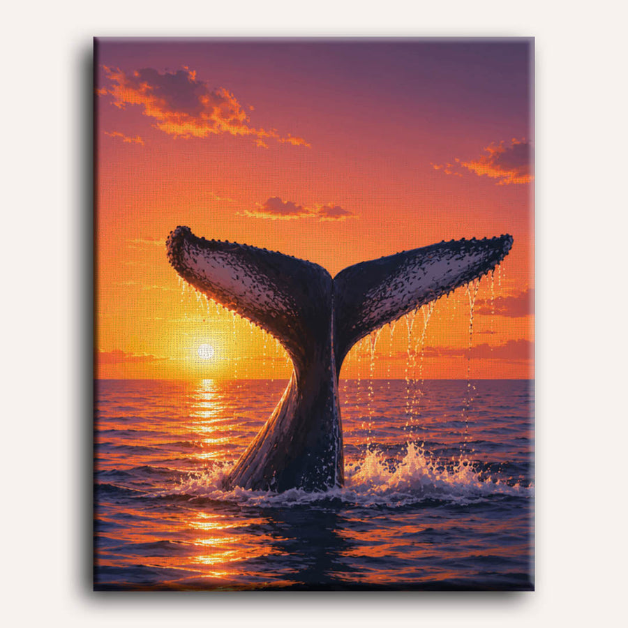Whale Tail Sunset | Paint by Numbers