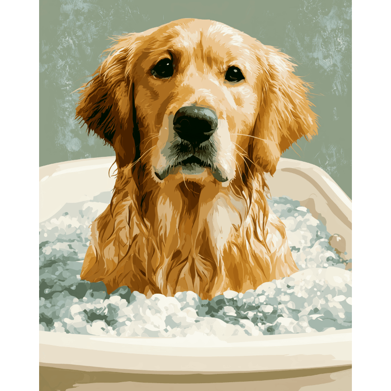 Soaking in the Bath | Paint by Numbers