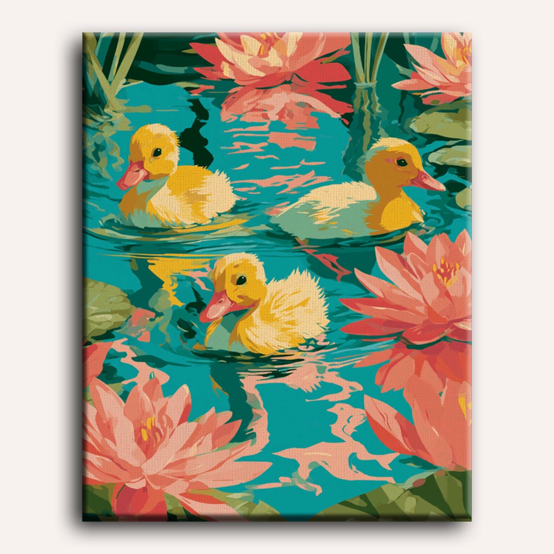 3 Mini Paintings | Yellow Ducklings Set
