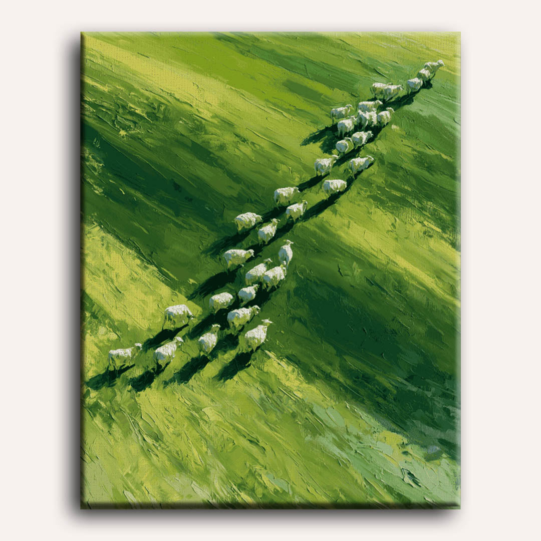 Herding Sheep | Paint by Numbers