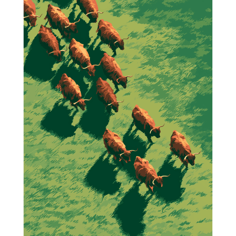 Golden Herd | Paint by Numbers