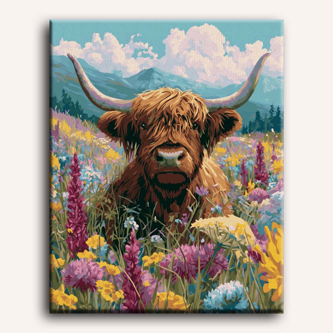 Highland in Bloom | Paint by Numbers