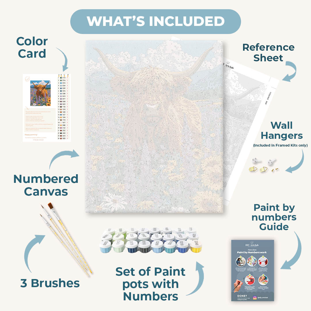Wildflower Highland | Paint by Numbers