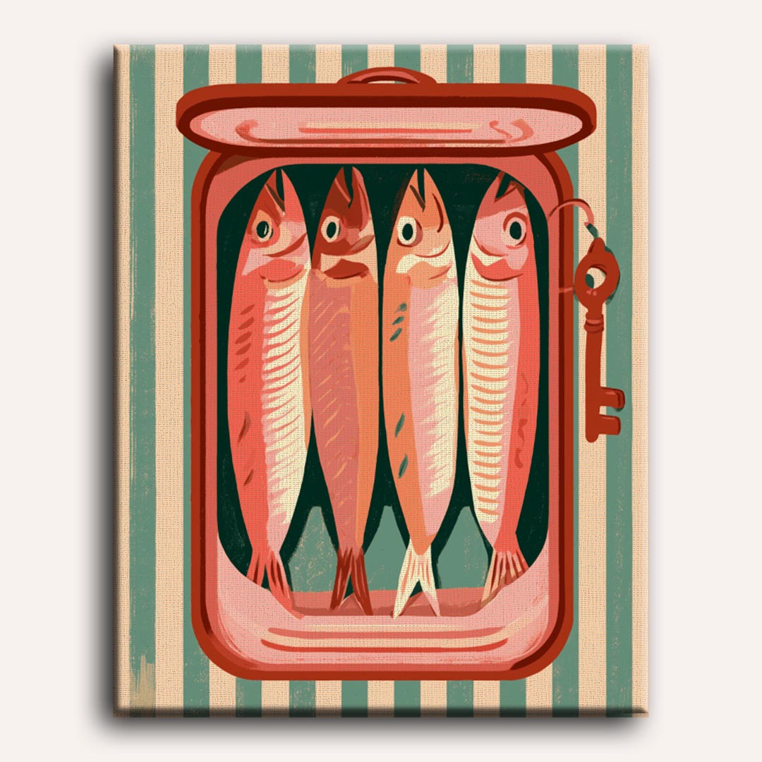 Pink Sardines | Paint by Numbers