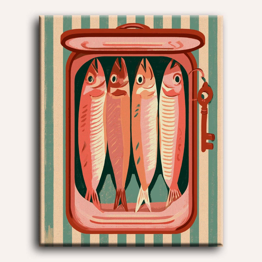 Pink Sardines | Paint by Numbers