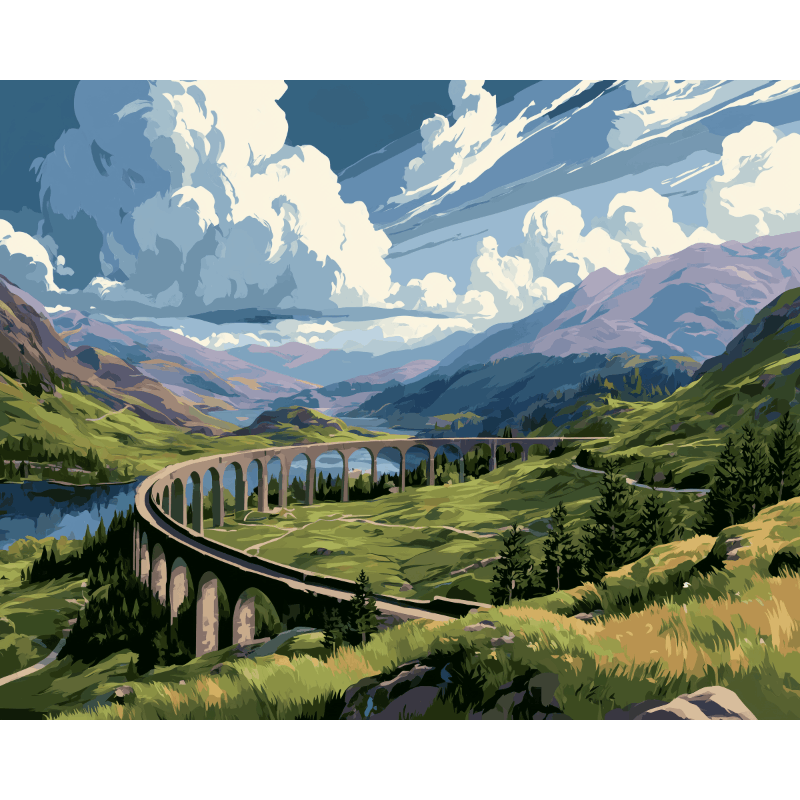 Bridge Through the Glen | Paint by Numbers