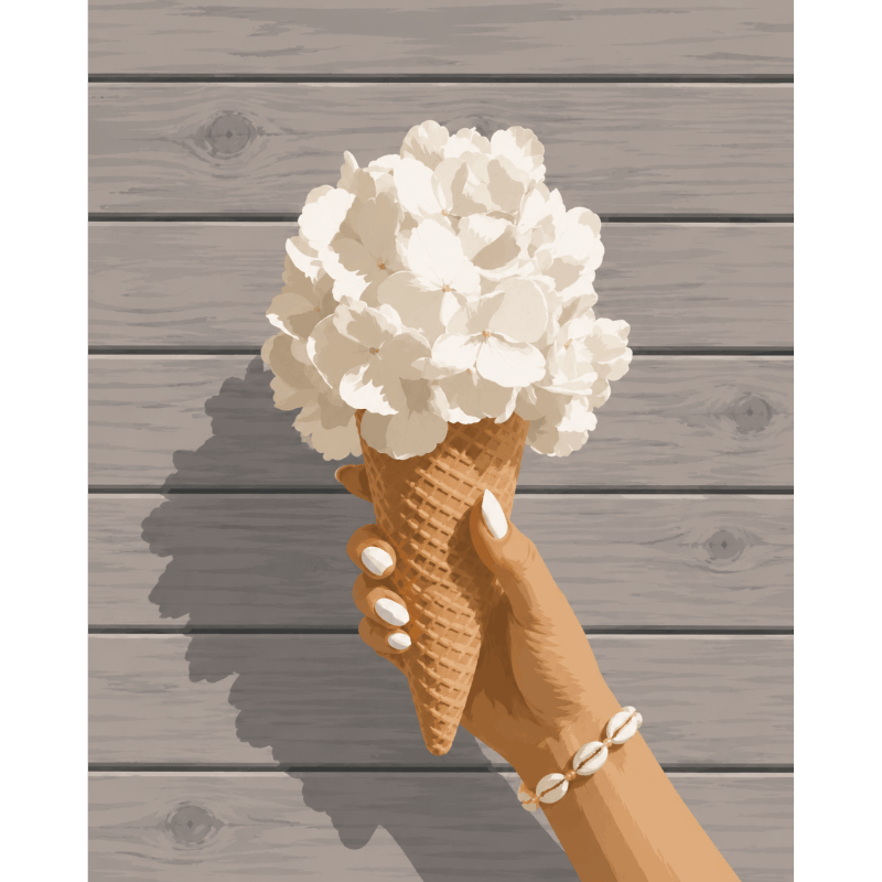 Creamy Petals | Paint by Numbers