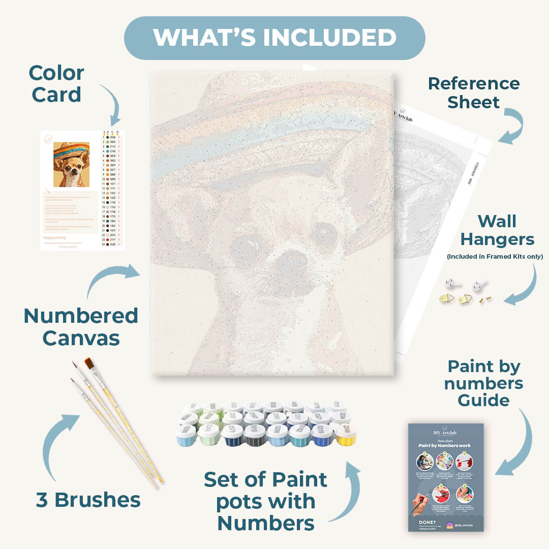 Fiesta Chihuahua | Paint by Numbers