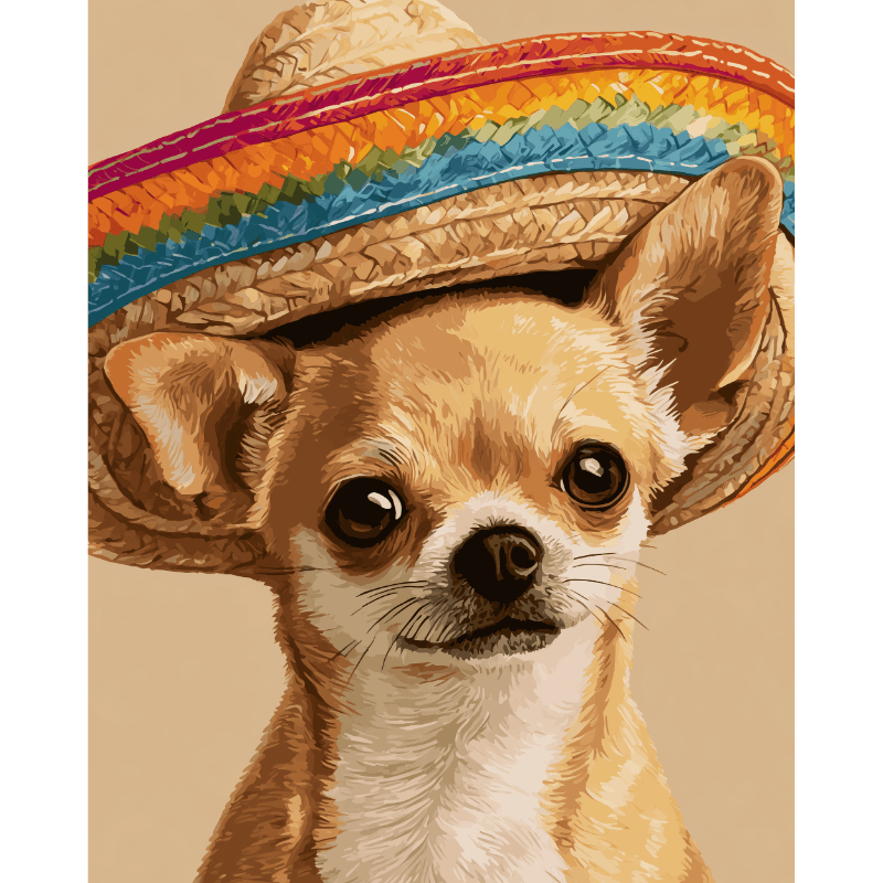 Fiesta Chihuahua | Paint by Numbers
