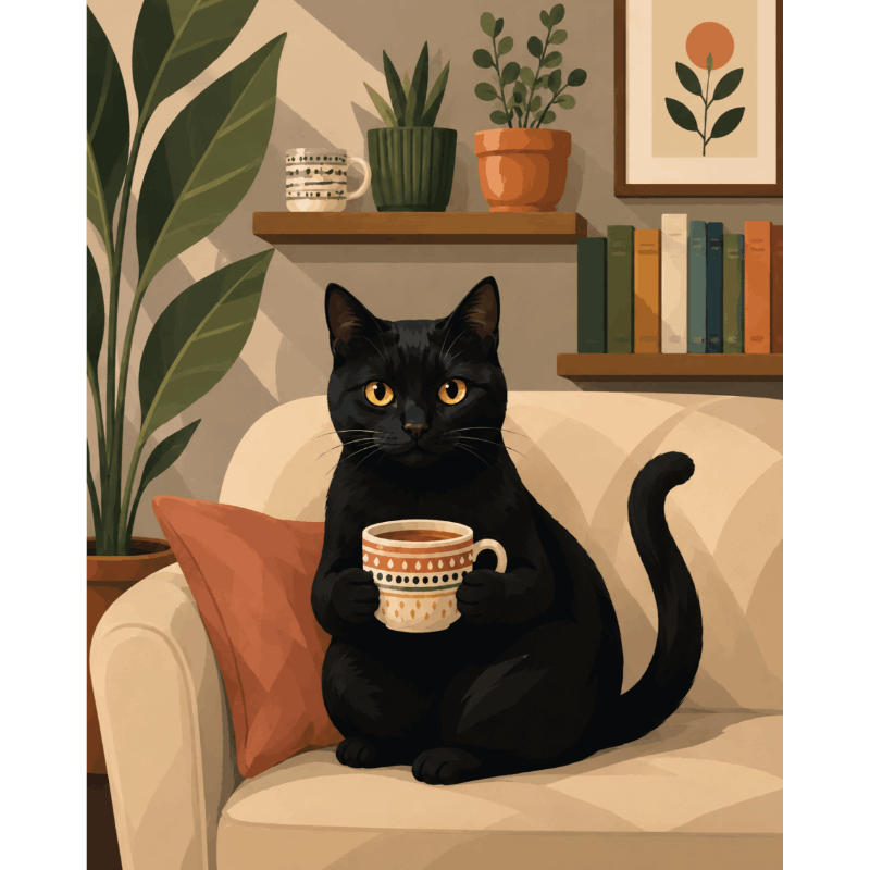 Coffee Whiskers | Paint by Numbers