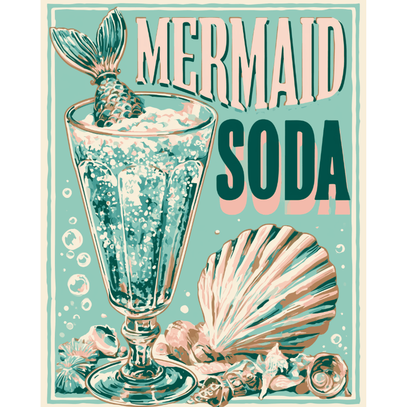 Mermaid Fizz | Paint by Numbers