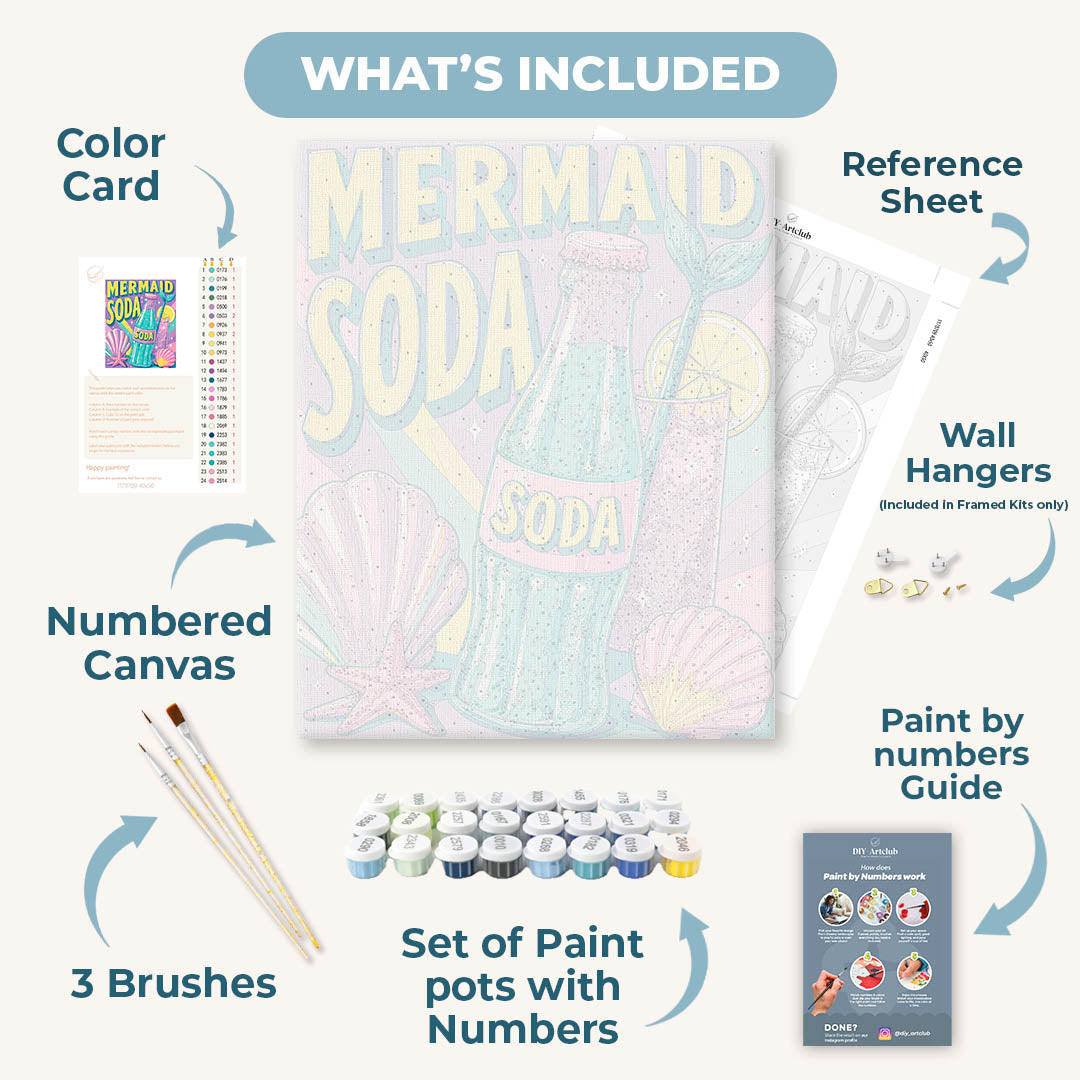 Mermaid Soda | Paint by Numbers