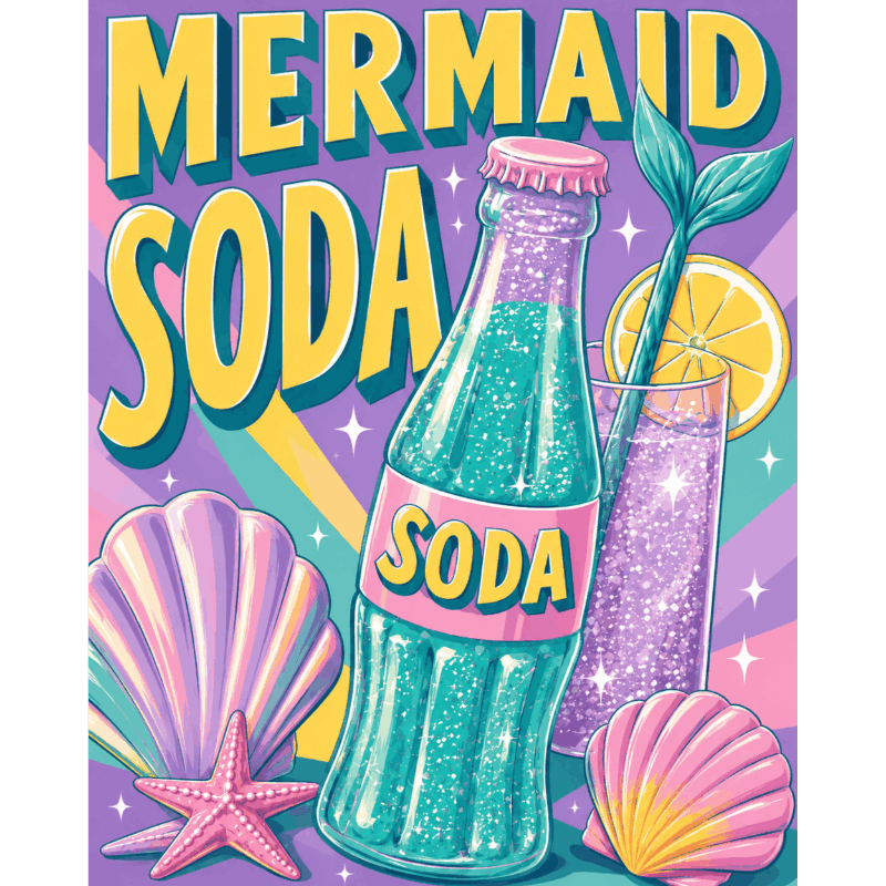 Mermaid Soda | Paint by Numbers
