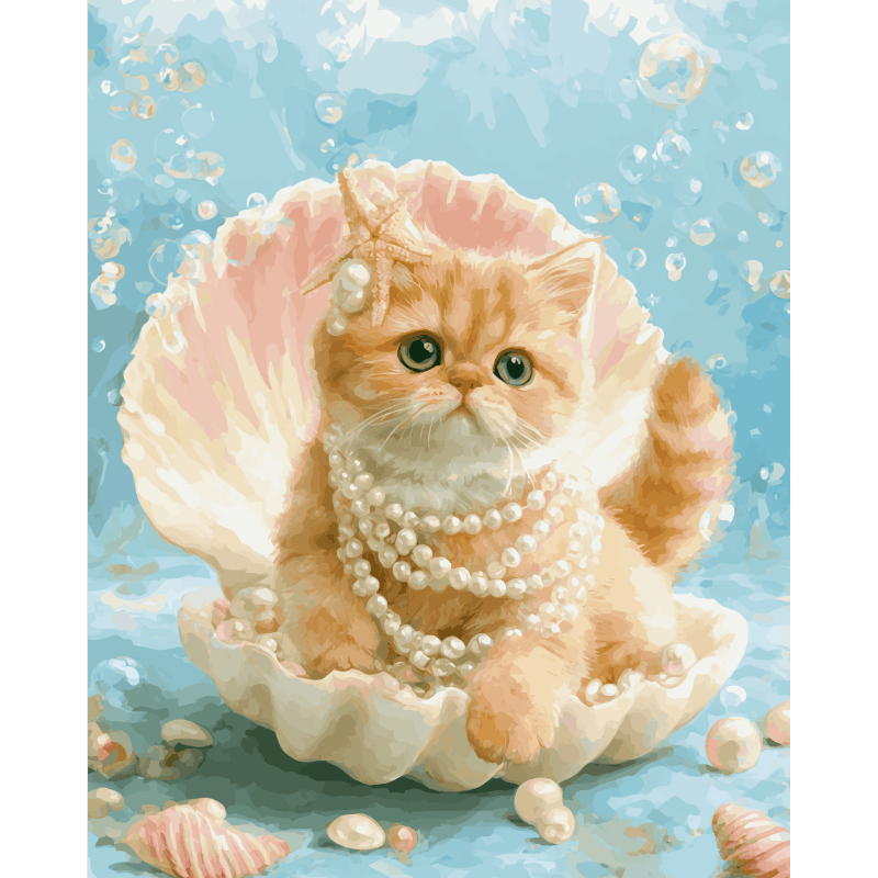 Mermaid Whiskers | Paint by Numbers