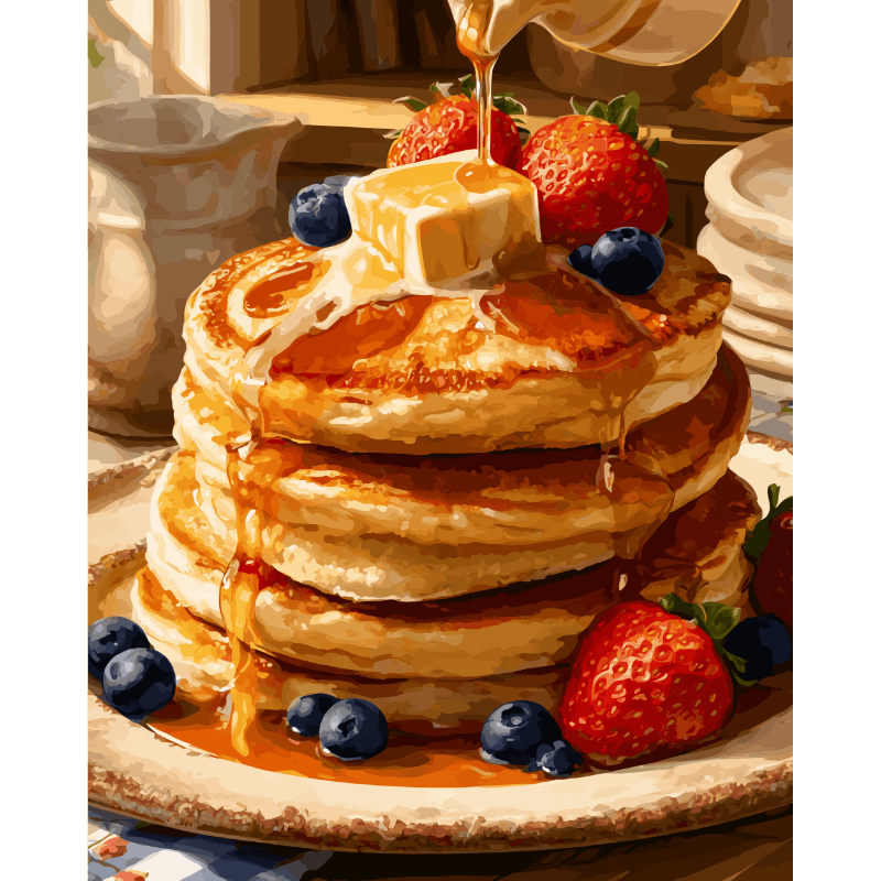 Pancakes for Breakfast | Paint by Numbers