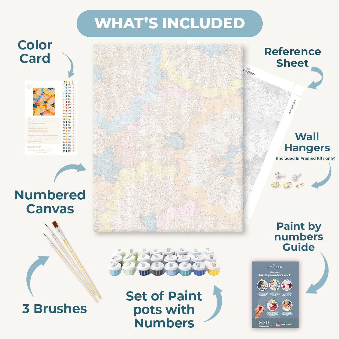 Pencil Petal Mosaic | Paint by Numbers