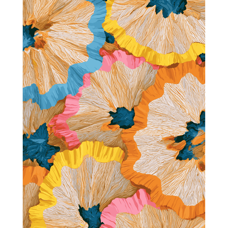 Pencil Petal Mosaic | Paint by Numbers