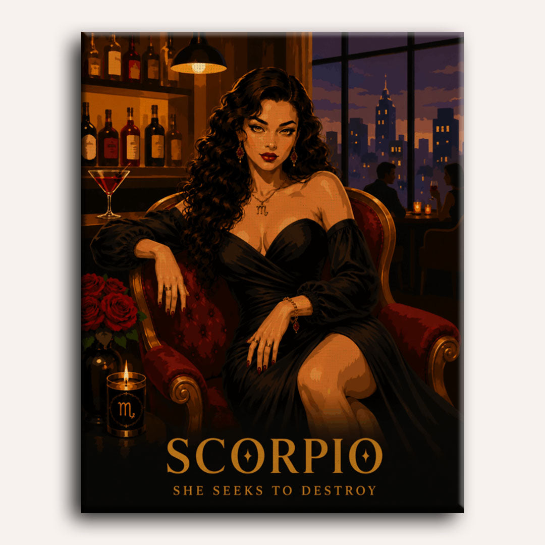 Scorpio Having a Drink | Paint by Numbers