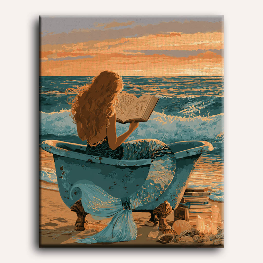 The Reading Mermaid | Paint by Numbers
