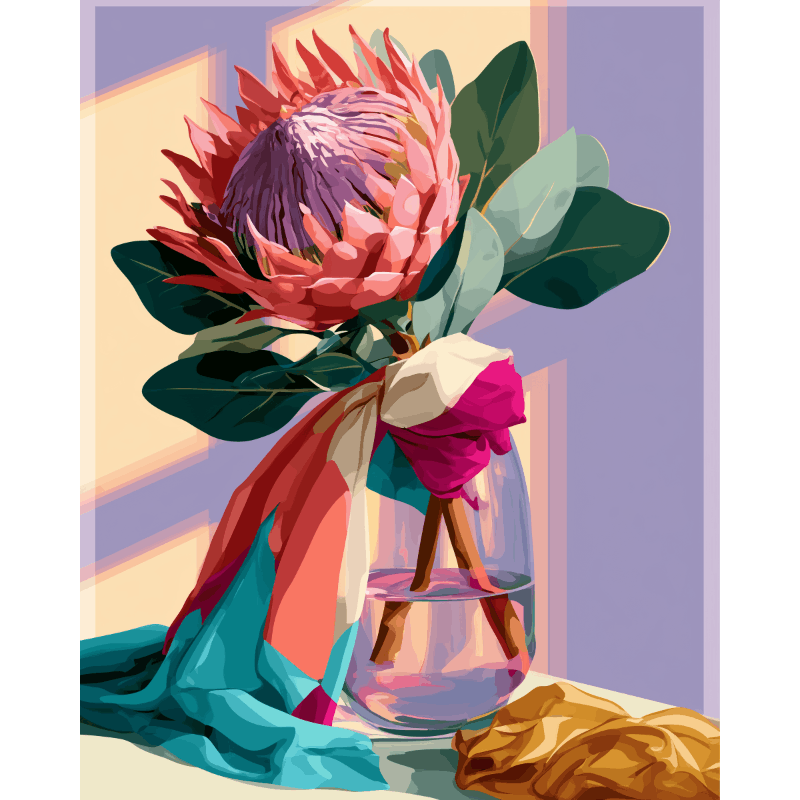 Blooming Protea | Paint by Numbers