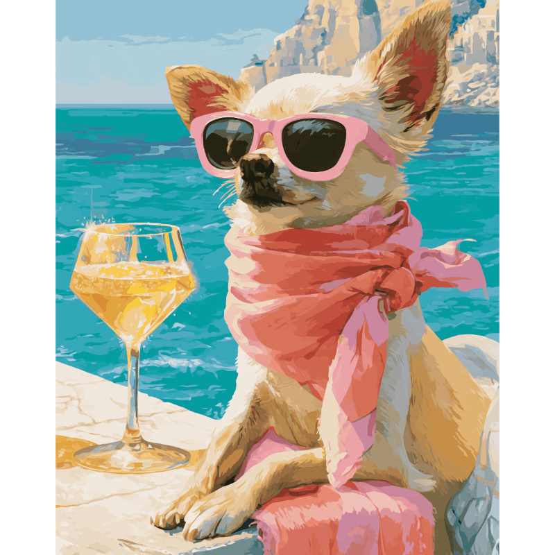 Chihuahua on Vacations | Paint by Numbers