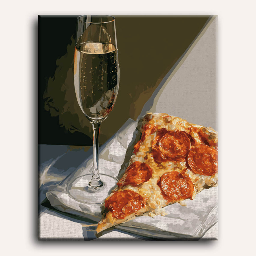 Champagne & Pizza | Paint by Numbers