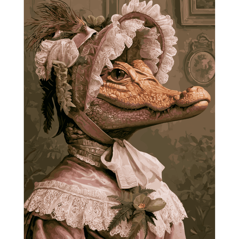 Lady Crocodile | Paint by Numbers
