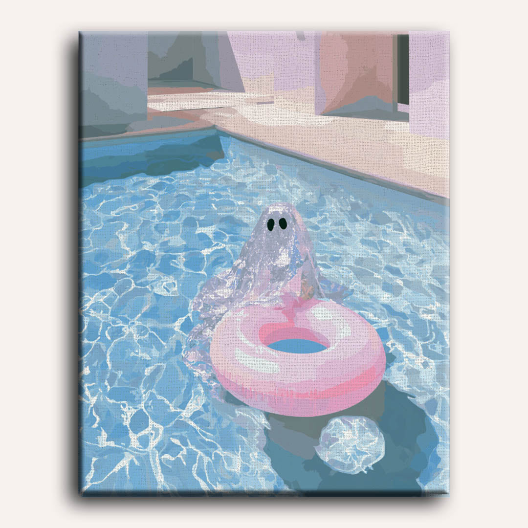 Pink Boo | Paint by Numbers
