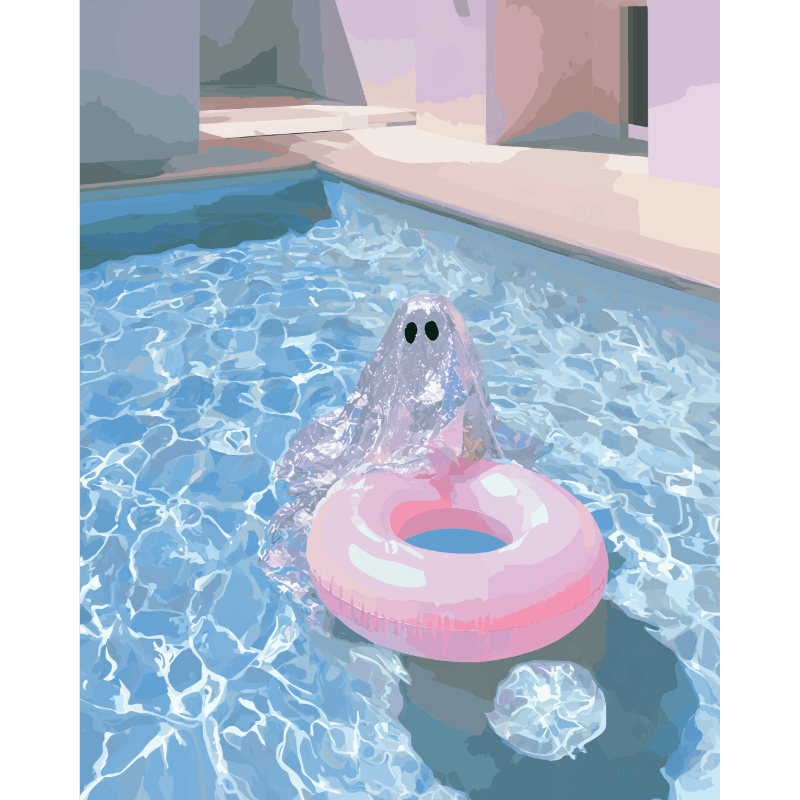 Pink Boo | Paint by Numbers