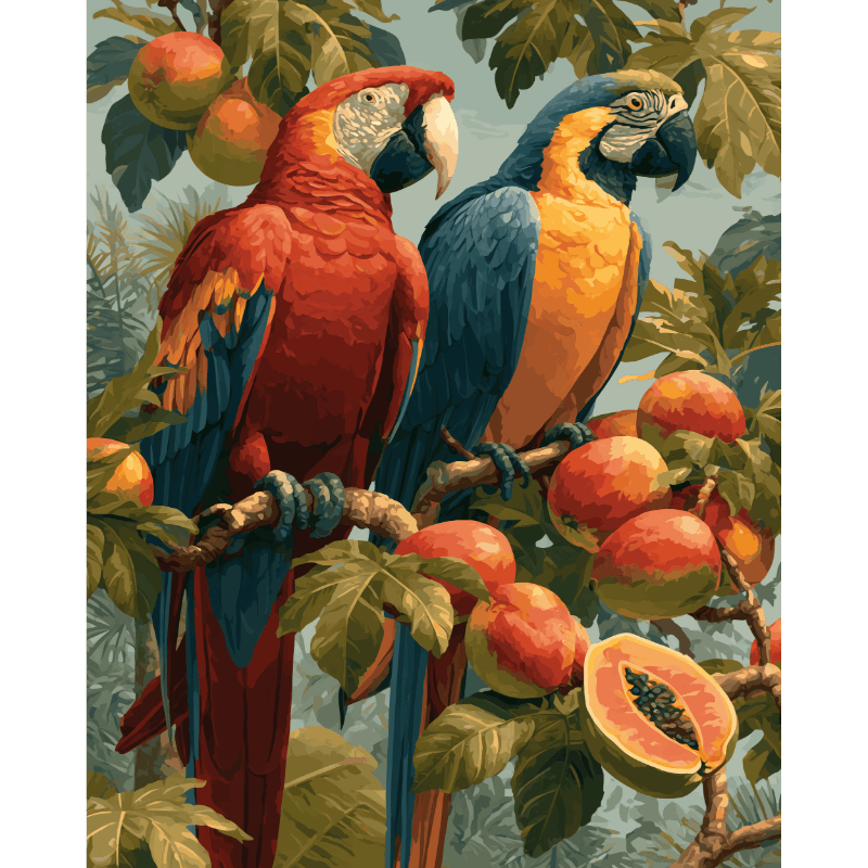 Rainforest Pair | Paint by Numbers