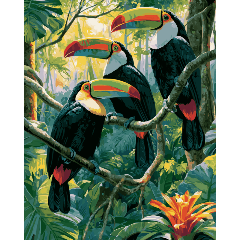 Rainforest Trio Set | Paint by Numbers