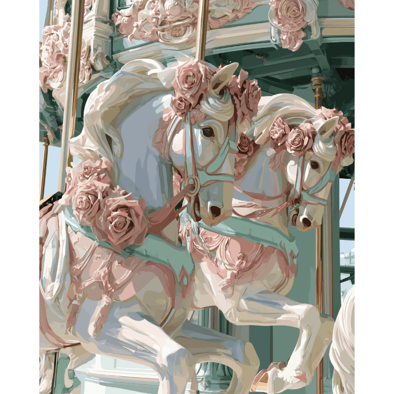 Rose Carousel | Paint by Numbers