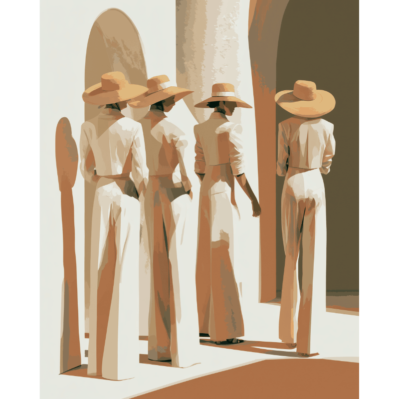 Sun Hat Stroll | Paint by Numbers